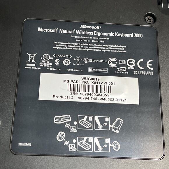 Microsoft Natural Ergonomic Keyboard 7000 NO DONGLE - Picture 5 of 7